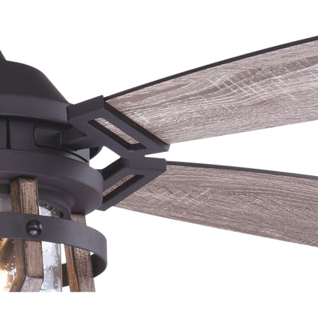 Vaxcel Lighting F0055 Matte Black and Rustic Oak Barnes 54" 5 Blade LED