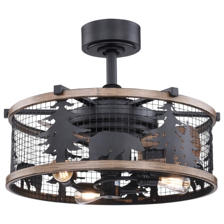 A large image of the Vaxcel Lighting F0068 Oil Rubbed Bronze and Burnished Teak