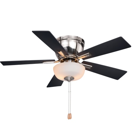 Vaxcel Lighting F0088 Brushed Nickel Lisbon 42 Flush Mount Hugger Ceiling Fan With Led Light Kit And Pull Chain Lightingdirect Com Flush Mount Hugger Ceiling Fan With Led, Vaxcel Ceiling Fan