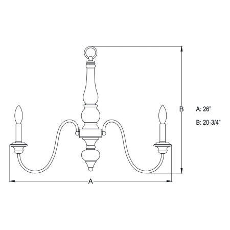 A large image of the Vaxcel Lighting H0236 Line Drawing