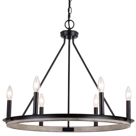 A large image of the Vaxcel Lighting H0274 Matte Black / Weathered Gray