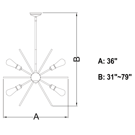 A large image of the Vaxcel Lighting P0050 Alternate Image