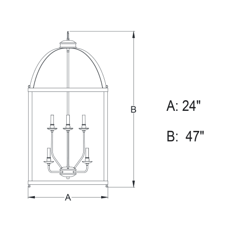 A large image of the Vaxcel Lighting P0219 Line Drawing