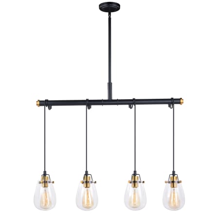 A large image of the Vaxcel Lighting P0234 Black and Natural Brass