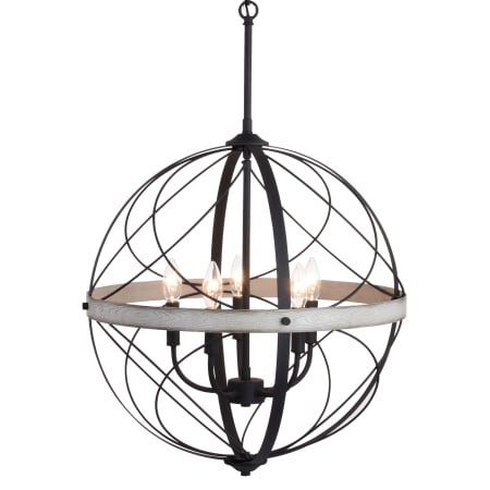 A large image of the Vaxcel Lighting P0355 Textured Black / White Ash