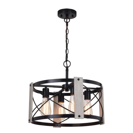 A large image of the Vaxcel Lighting P0365 Black / Washed Ash