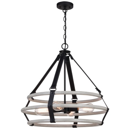 A large image of the Vaxcel Lighting P0371 Textured Black / Ash Gray