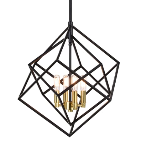 A large image of the Vaxcel Lighting P0372 Black / Natural Brass