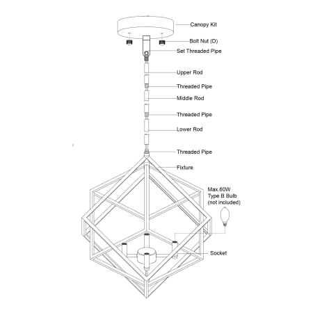 A large image of the Vaxcel Lighting P0372 Alternate Image