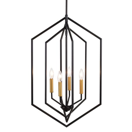 A large image of the Vaxcel Lighting P0388 Black / Satin Brass