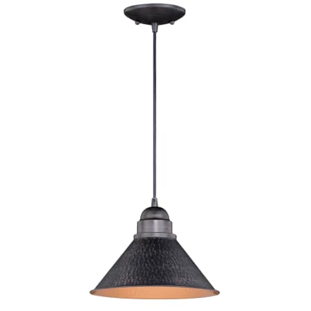 A large image of the Vaxcel Lighting T0349 Outer Aged Iron with Inner Light Gold