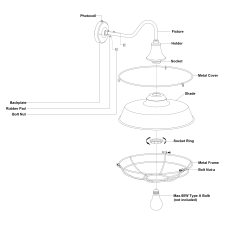 A large image of the Vaxcel Lighting T0610 Alternate Image