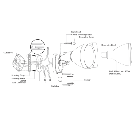A large image of the Vaxcel Lighting T0694 Alternate Image