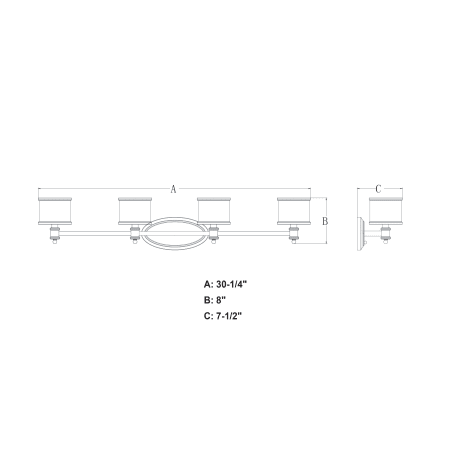 A large image of the Vaxcel Lighting W0149 Alternate View