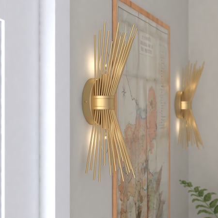 Vaxcel Lighting W0337 Gold Nikko 2 Light 16
