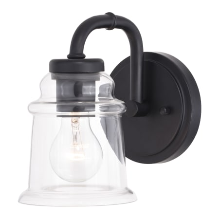 A large image of the Vaxcel Lighting W0239 Matte Black