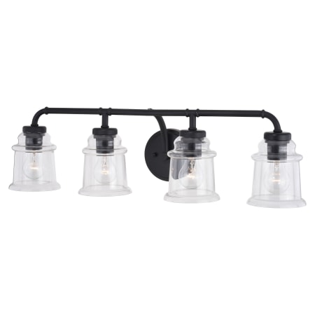 A large image of the Vaxcel Lighting W0242 Matte Black