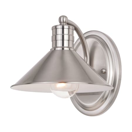 A large image of the Vaxcel Lighting W0283 Satin Nickel / Matte White