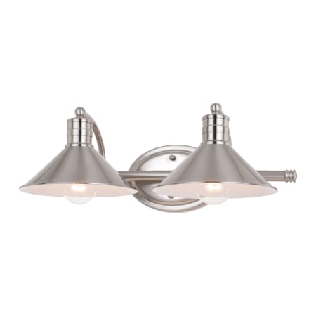 A large image of the Vaxcel Lighting W0284 Satin Nickel / Matte White