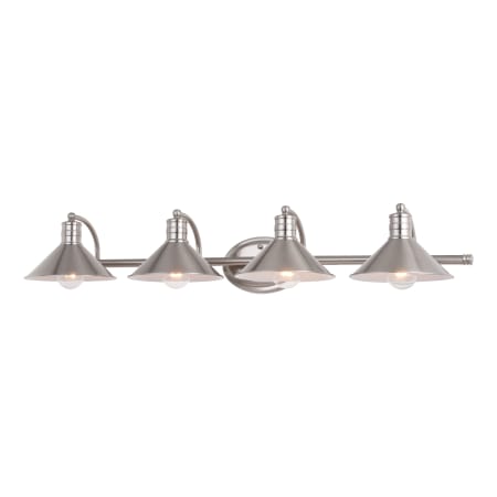 A large image of the Vaxcel Lighting W0286 Satin Nickel / Matte White