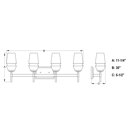 A large image of the Vaxcel Lighting W0394 Alternate Image