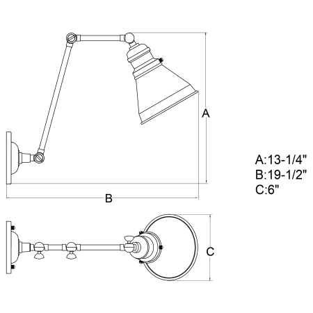 A large image of the Vaxcel Lighting W0399 Alternate Image