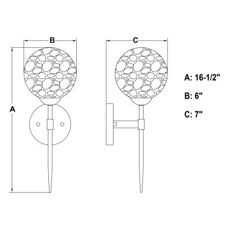 A large image of the Vaxcel Lighting W0409 Alternate Image