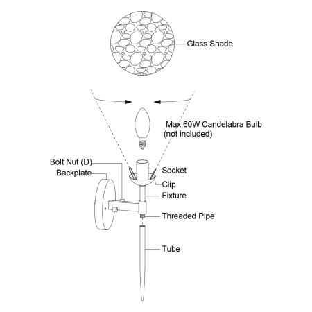 A large image of the Vaxcel Lighting W0409 Alternate Image