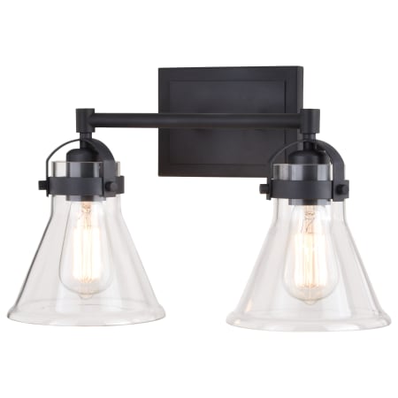 A large image of the Vaxcel Lighting W0411 Charcoal Black