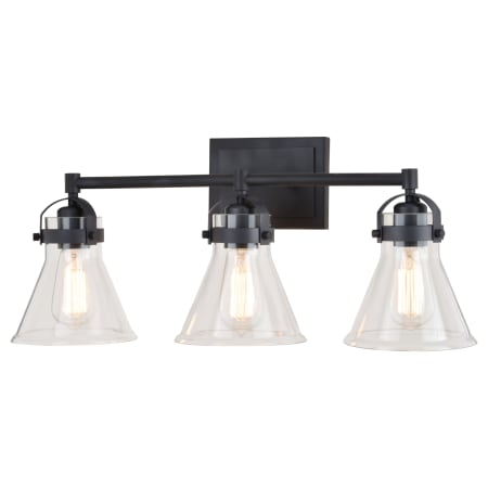 A large image of the Vaxcel Lighting W0412 Charcoal Black