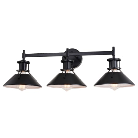 A large image of the Vaxcel Lighting W0414 Black / Matte White