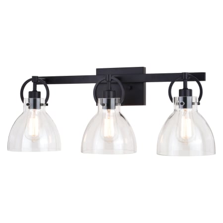 A large image of the Vaxcel Lighting W0418 Matte Black