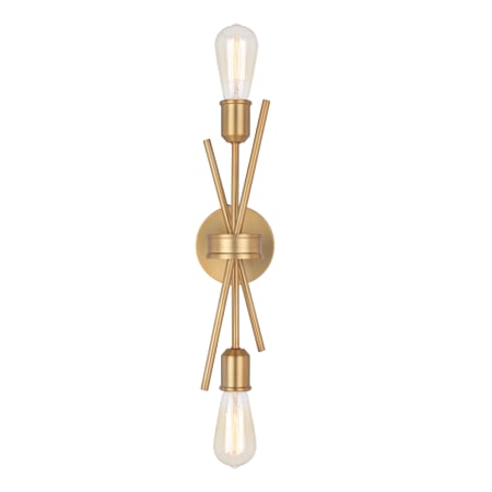 A large image of the Vaxcel Lighting W0420 Natural Brass