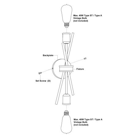 A large image of the Vaxcel Lighting W0420 Alternate Image