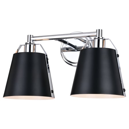 A large image of the Vaxcel Lighting W0423 Matte Black / Chrome