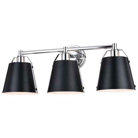 A large image of the Vaxcel Lighting W0424 Matte Black / Chrome