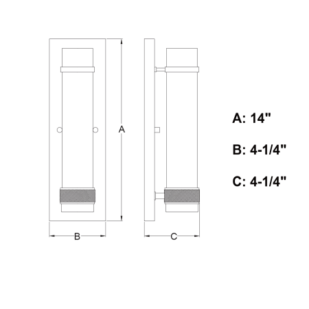 A large image of the Vaxcel Lighting W0425 Alternate image