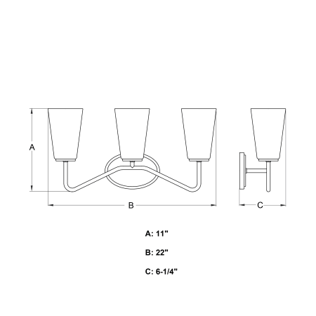 A large image of the Vaxcel Lighting W0440 Alternate image