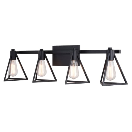 A large image of the Vaxcel Lighting W0446 Matte Black