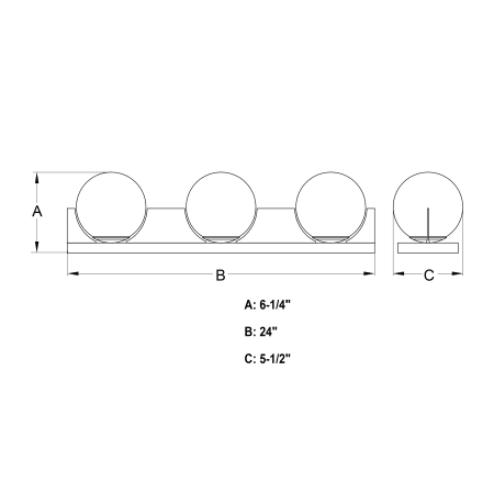 A large image of the Vaxcel Lighting W0449 Alternate Image