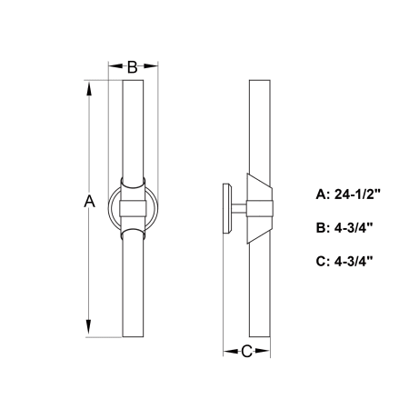 A large image of the Vaxcel Lighting W0463 Alternate Image