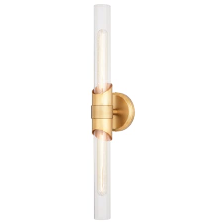 A large image of the Vaxcel Lighting W0463 Natural Brass