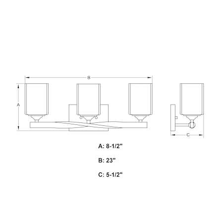A large image of the Vaxcel Lighting W0496 Alternate Image