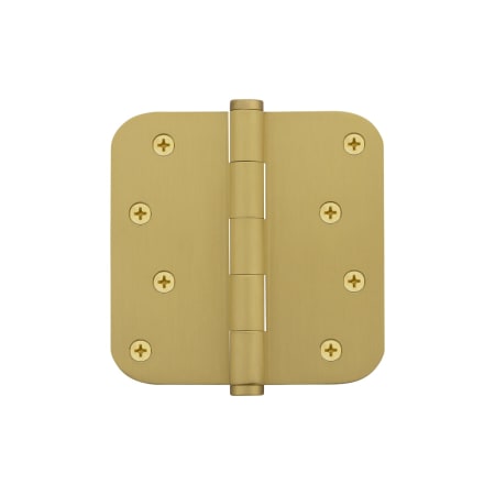 A large image of the Viaggio 602-4-STAG-HINGE-RAD Satin Brass