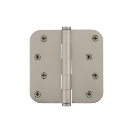 A large image of the Viaggio 602-4-STAG-HINGE-RAD Satin Nickel