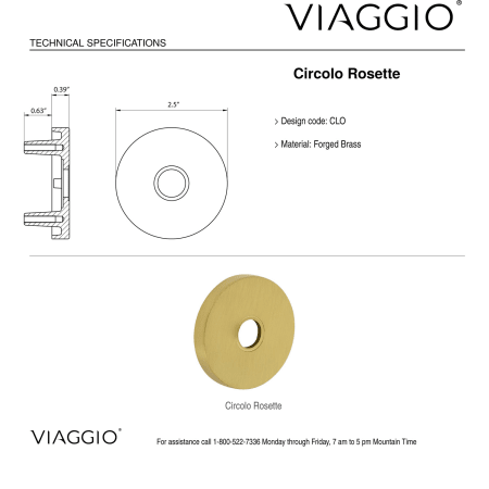 A large image of the Viaggio CLOCLO_SD Backplate - Rosette Details