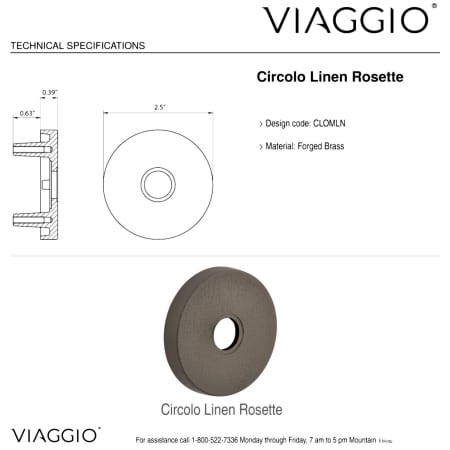 A large image of the Viaggio CLOMLNBLL_COMBO_238_LH Backplate Details