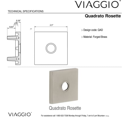 A large image of the Viaggio QADLUS_PRV_234_LH Backplate - Rosette Details