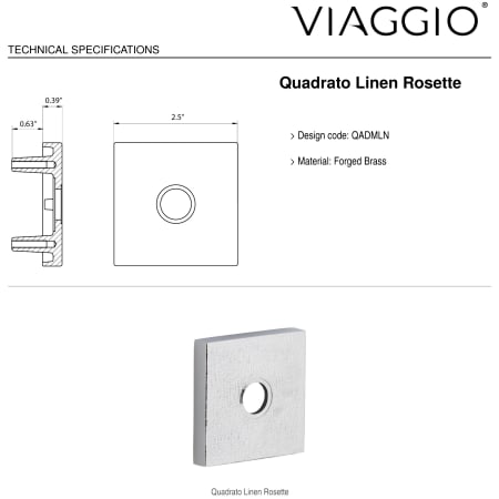 A large image of the Viaggio QADMLNCLO_PSG_234 Backplate - Rosette Details