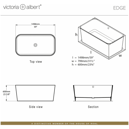 A large image of the Victoria and Albert EDG-N-OF Alternate Image